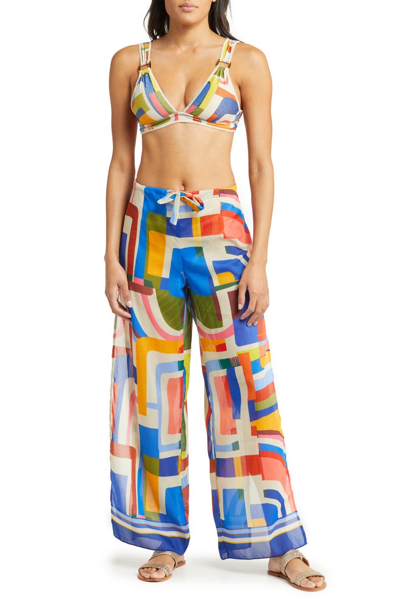 Becca Mosaic Print Cover-Up Pants, Main, color,