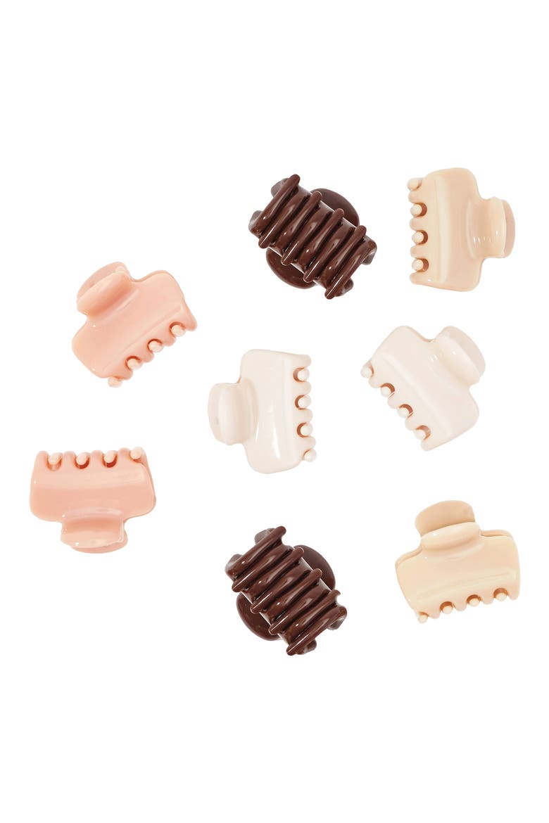Mini Puffy 8-Piece Assorted Claw Clips Set, Alternate, color, ROSEWOOD