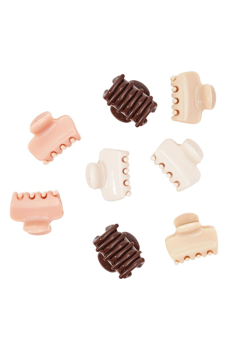 Kitsch Mini Puffy 8-Piece Assorted Claw Clips Set, Alternate, color, Rosewood