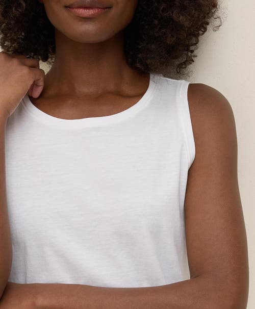 Pact Organic Cotton Softspun High Neck Tank In White