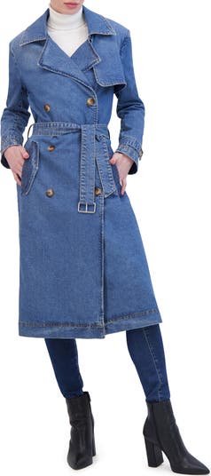 Rebecca Minkoff Belted Denim Trench Coat | Nordstromrack