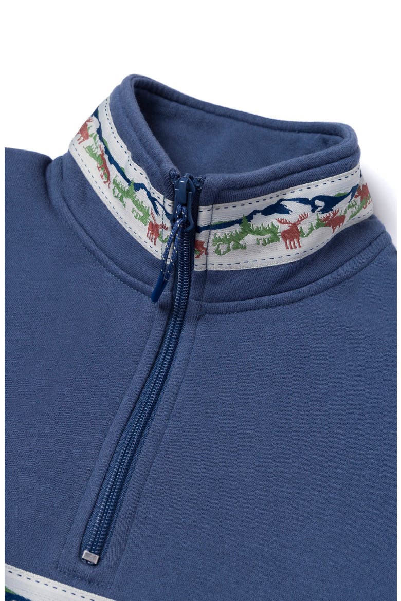 Acadia Moose Quarter Zip Fleece, Alternate, color, Blue Fog