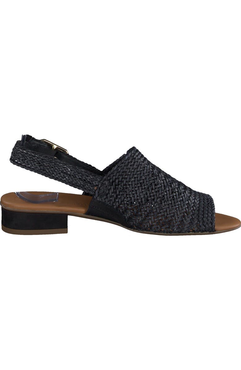 Paul Green Helena Woven Leather Block Heel Sandal, Alternate, color,