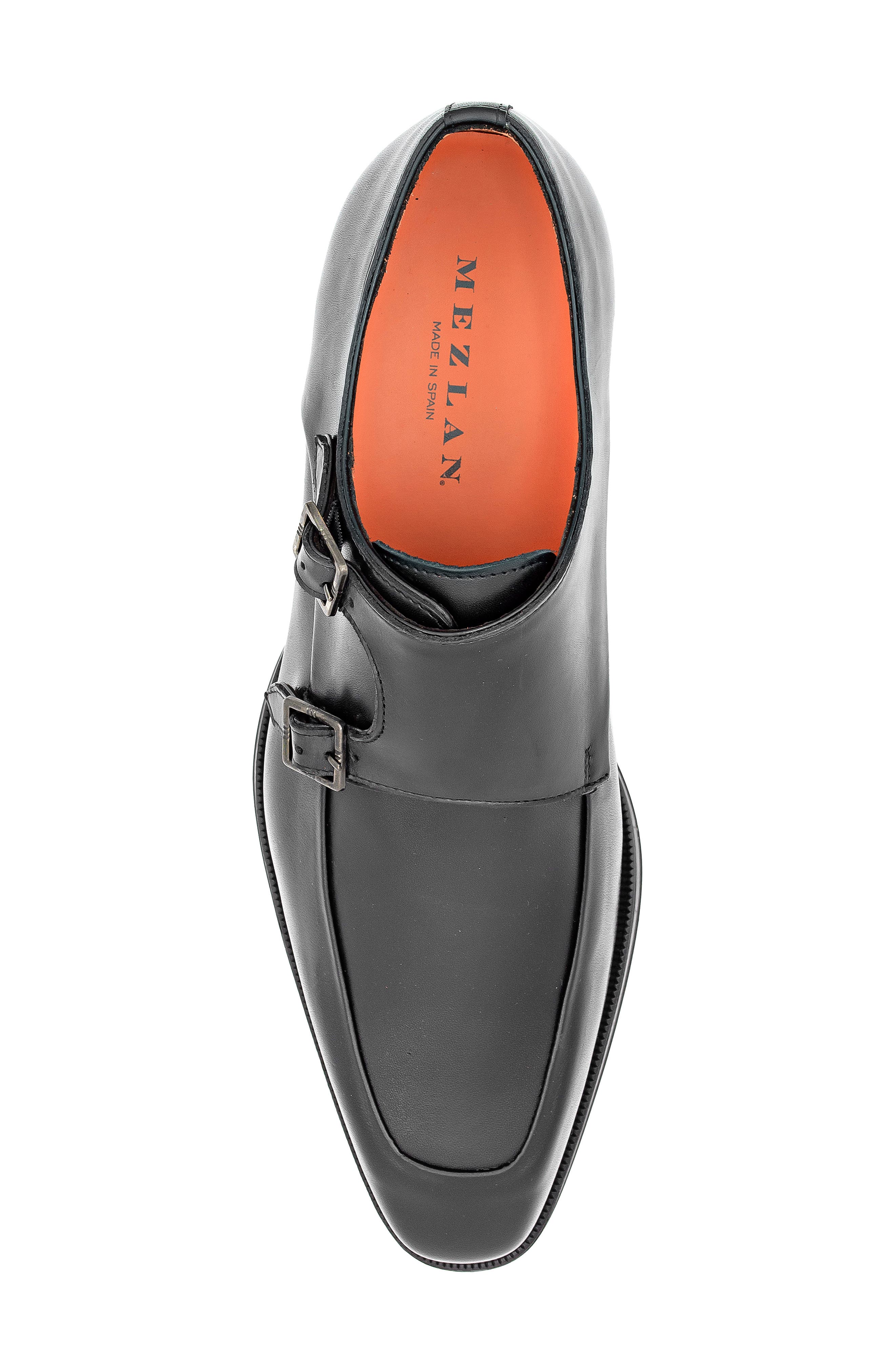 Double Buckle Monk Shoe, Alternate, color, BLACK