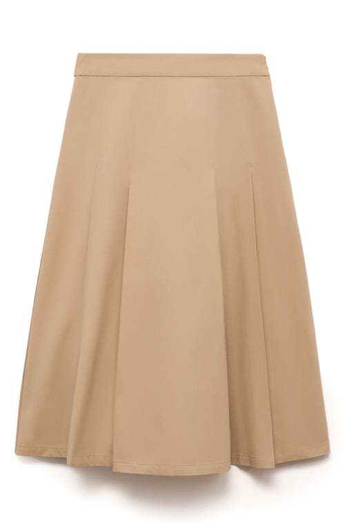 Shop Mango Pleated Flared Midi Skirt