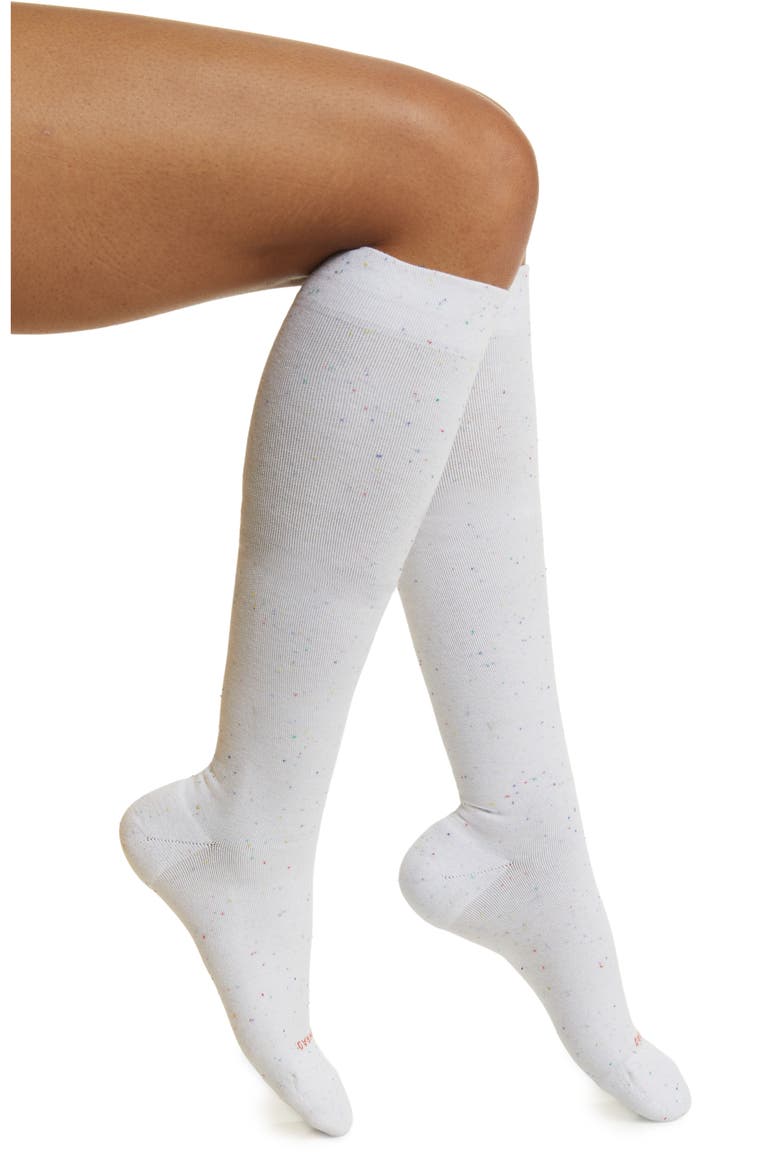Nep Compression Knee High Socks, Main, color, STARGAZER WHITE