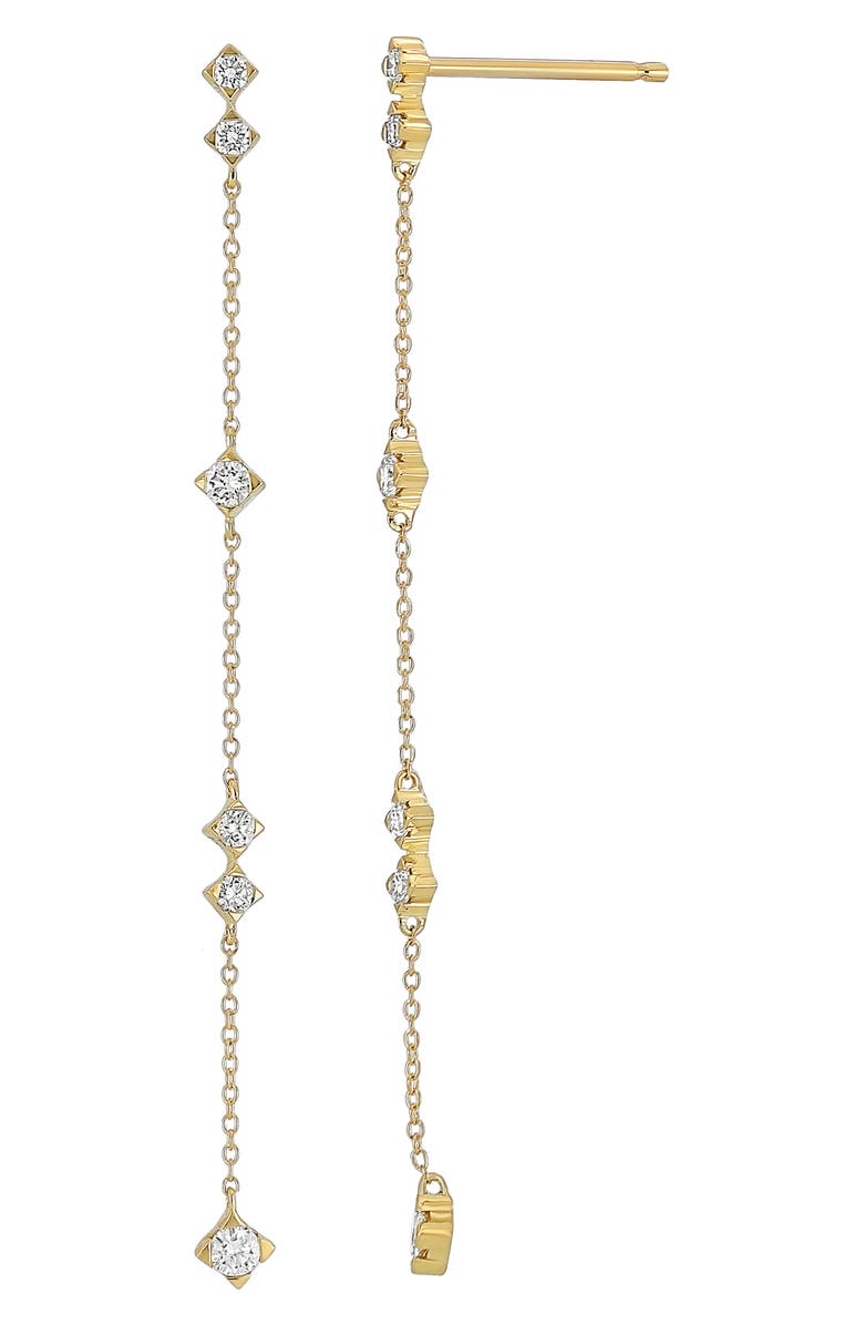 Bony Levy Liora Diamond Linear Earrings, Main, color, 18K Yellow Gold