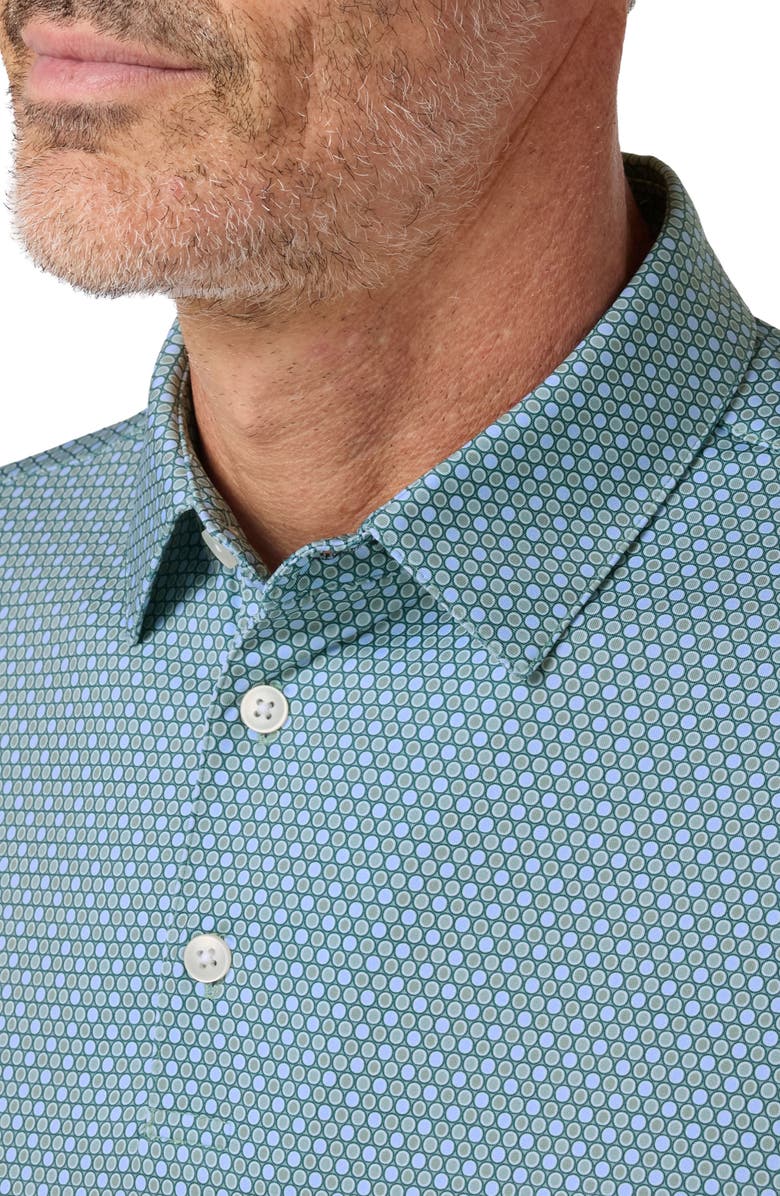 Mizzen+Main Versa Trim Fit Performance Golf Polo, Alternate, color, Eucalyptus Multi Circle