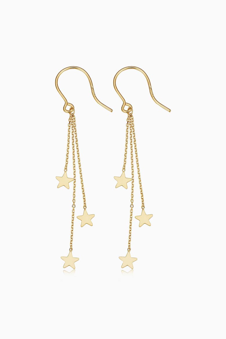 14K Yellow Gold Starry Night Drop Earrings, Alternate, color, Yellow Gold