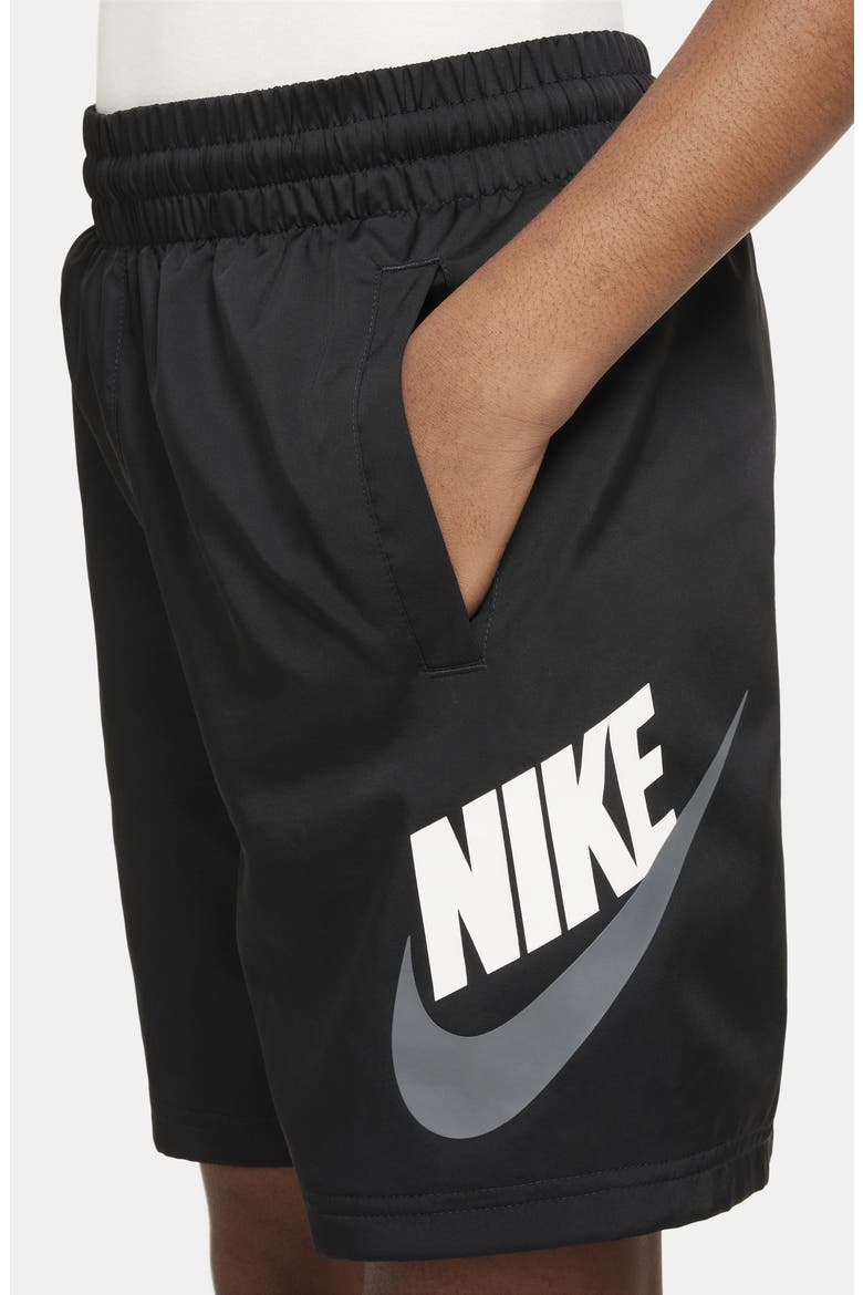 Kids' Woven Shorts, Alternate, color, BLACK