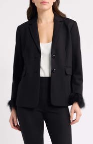 Anne Klein Feather Cuffed Blazer