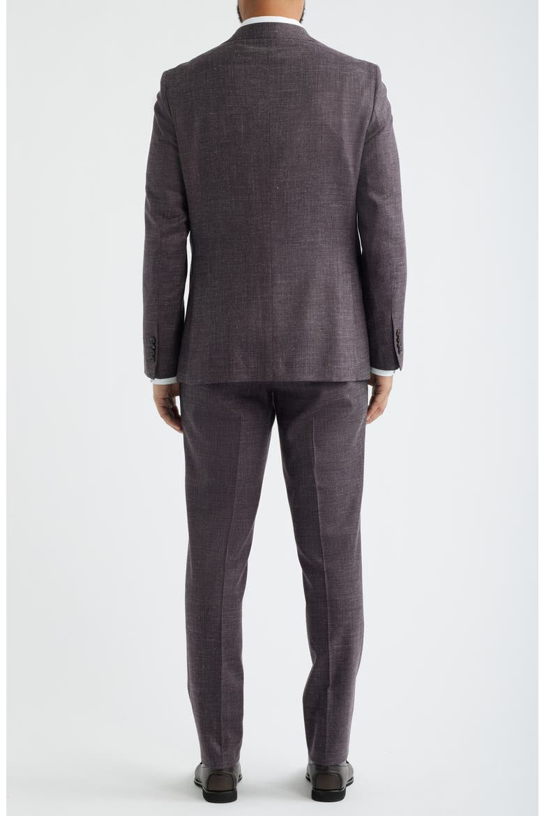 Midland Contemporary Fit Mauve Slub Woll Blend Suit, Alternate, color, MAUVE