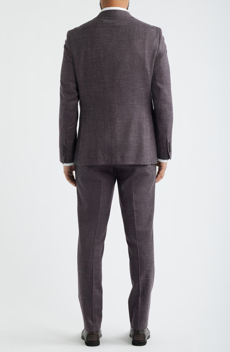 Jack Victor Midland Contemporary Fit Mauve Slub Woll Blend Suit, Alternate, color, Mauve