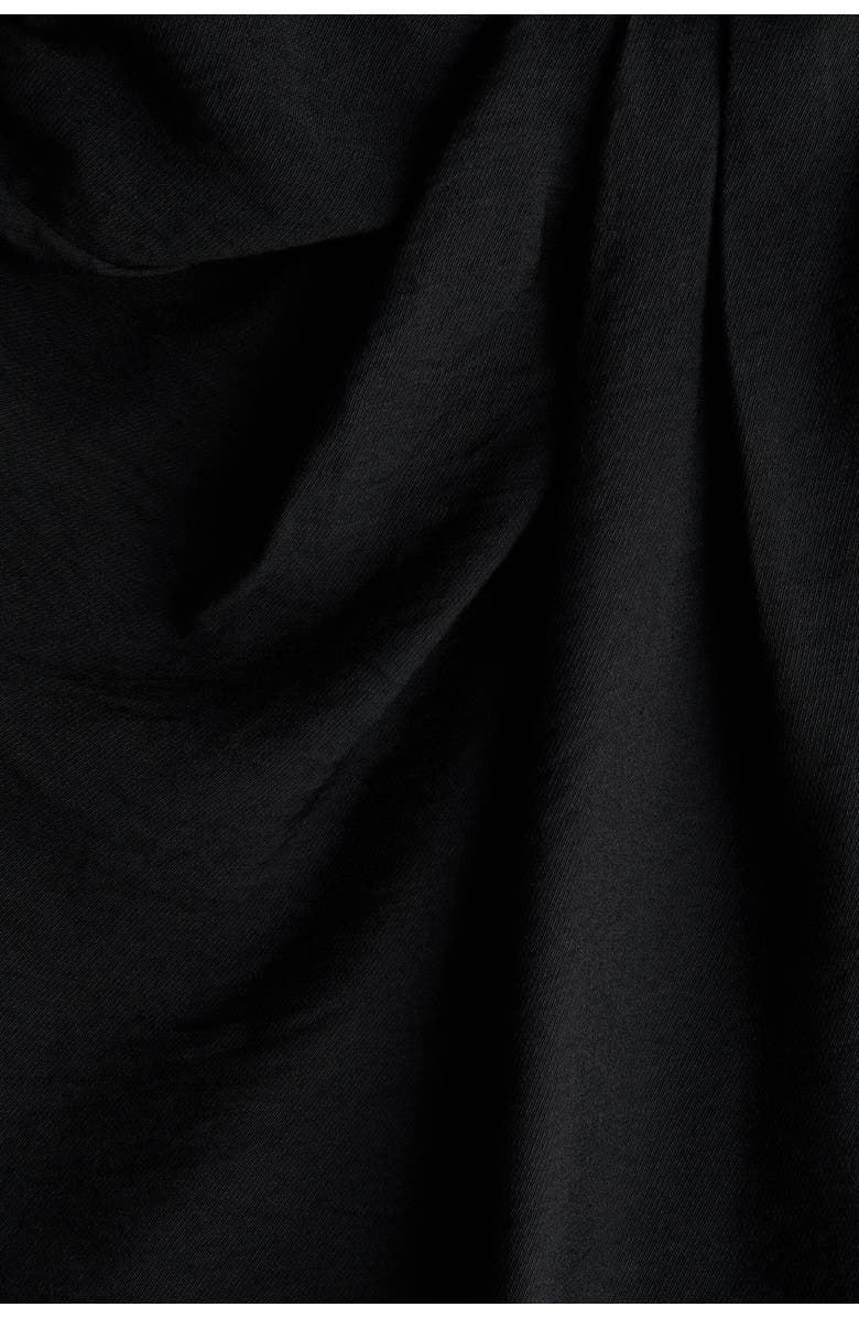H&M Twist-detail Skirt, Alternate, color, Black