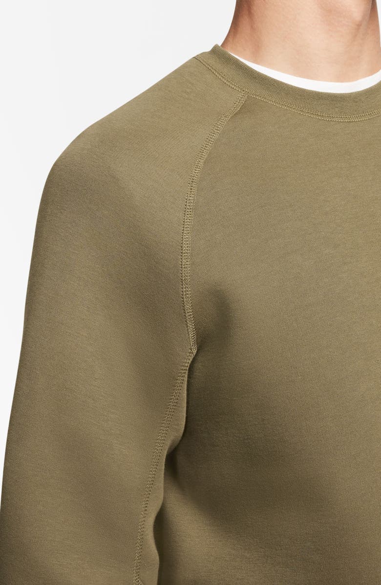 Nike Tech Fleece Crewneck Sweatshirt, Alternate, color, Medium Olive/ Black