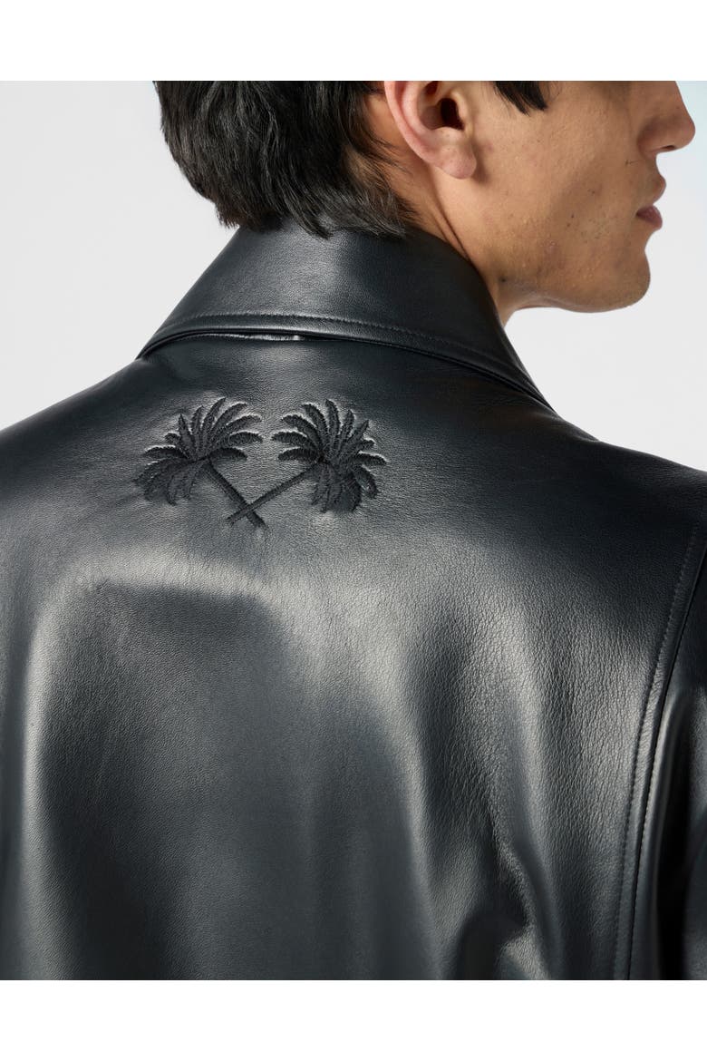 Nappa Leather Bomber Palms Men, Alternate, color, black