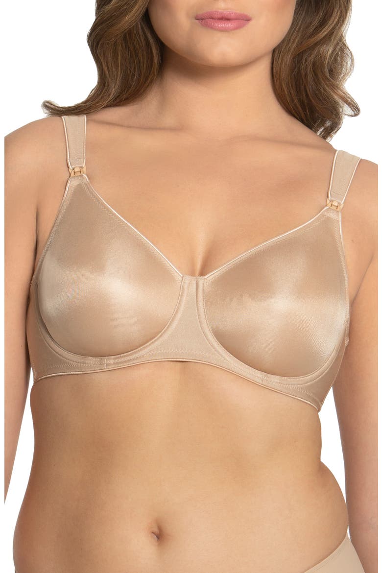 Nanette Seamless Underwire Maternity/Nursing Bra, Main, color, MOCHA