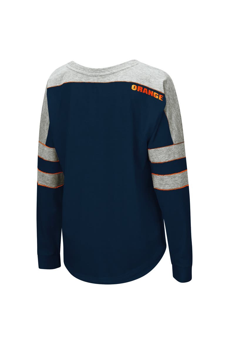 Women's Colosseum Navy Syracuse Orange Trey Dolman Long Sleeve T-Shirt, Alternate, color, Navy