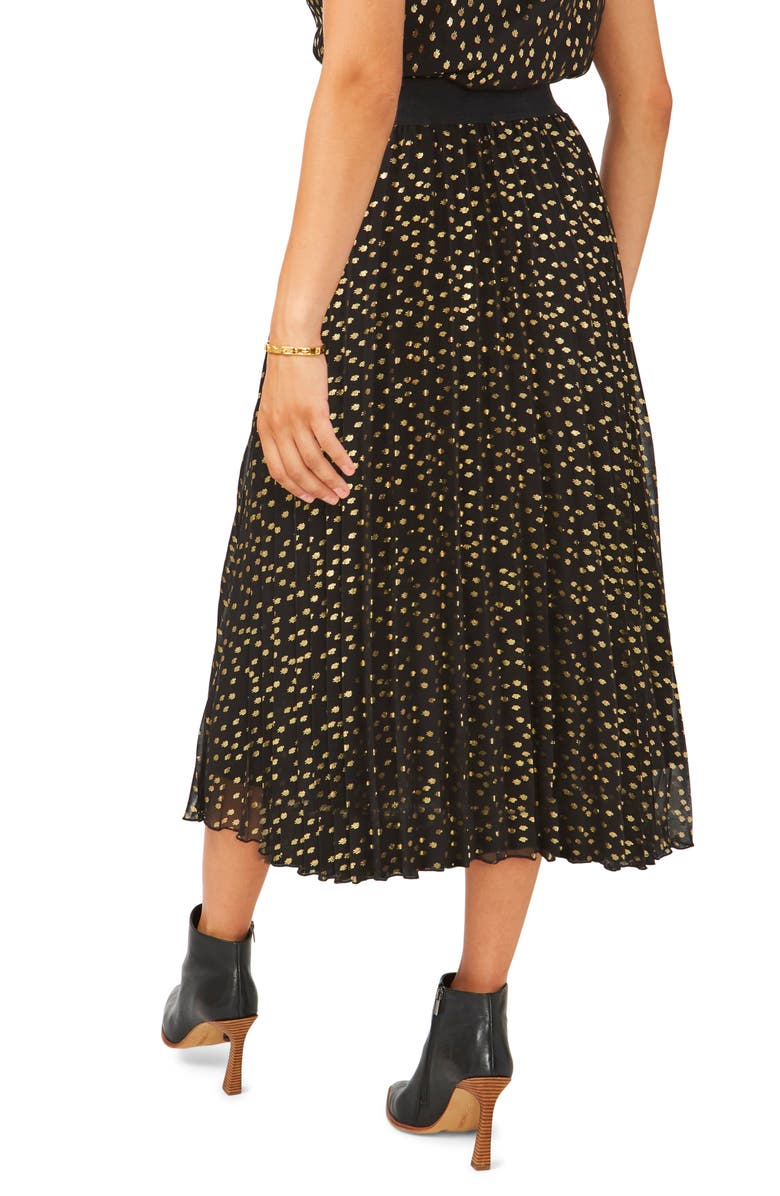 Vince Camuto Foil Dot Chiffon Skirt, Alternate, color,