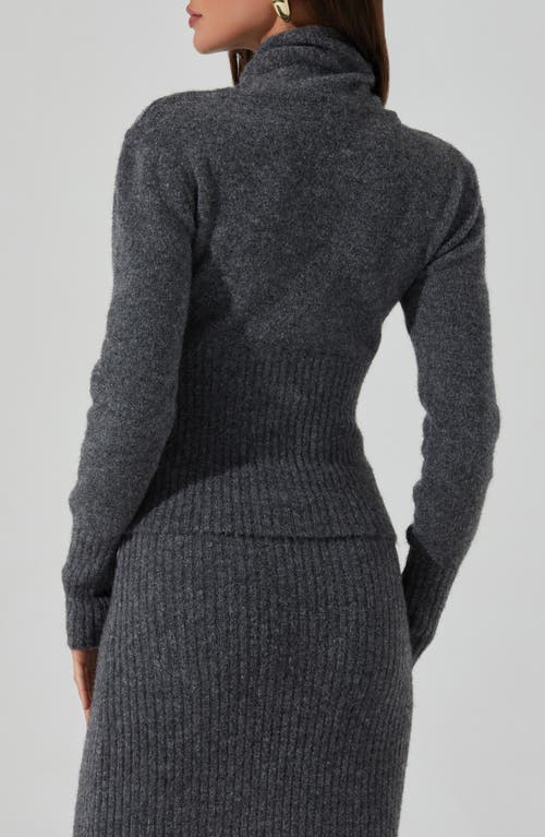 Astr The Label Neve Cowl Neck Sweater In Gray
