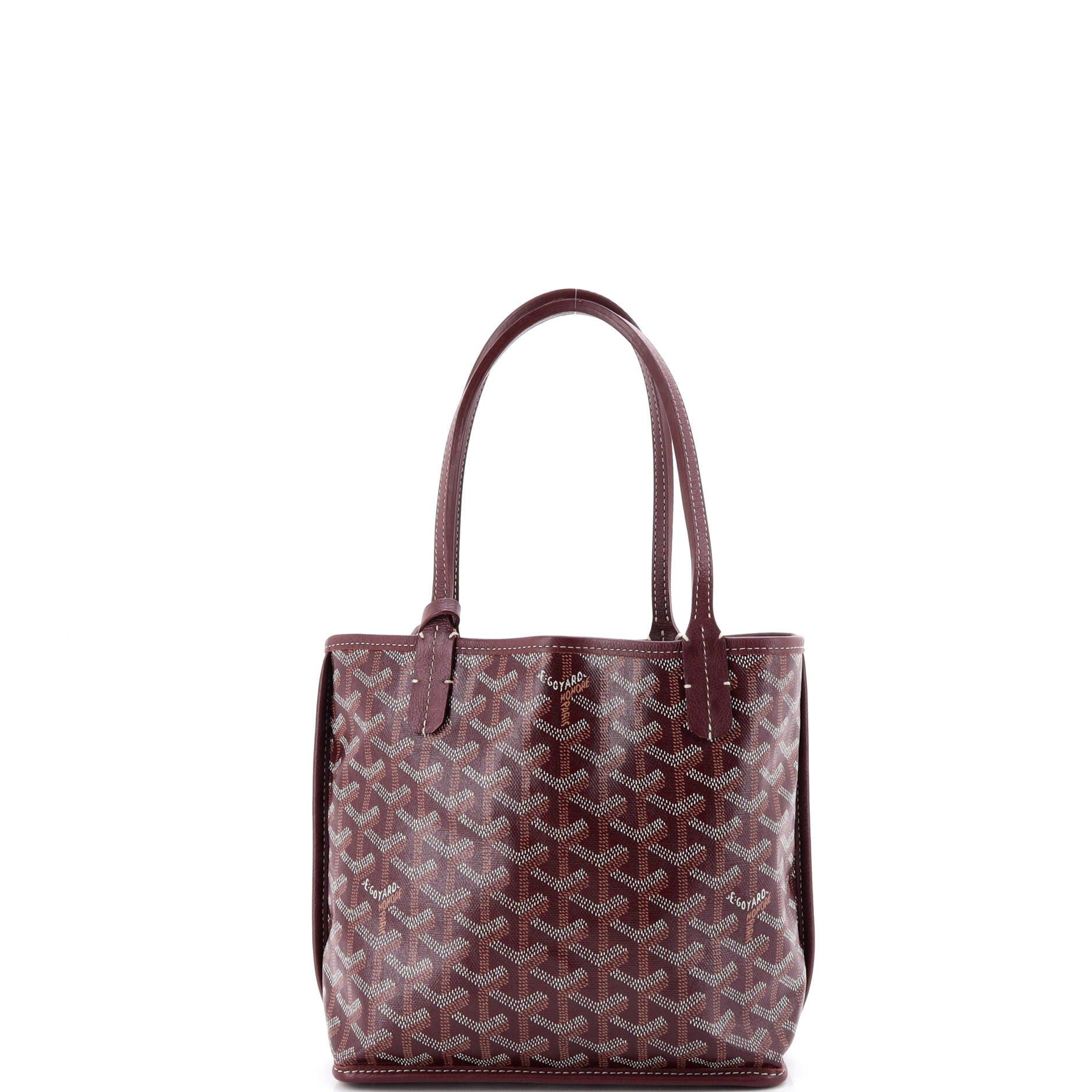 Pre-Owned Goyard Anjou Reversible Tote Coated Canvas Mini, Alternate, color, Purple