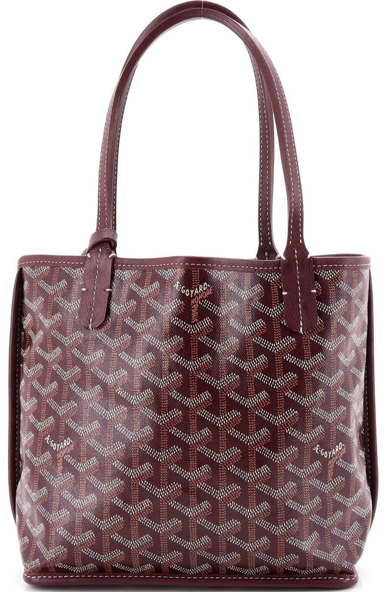 Pre-Owned Goyard Anjou Reversible Tote Coated Canvas Mini, Alternate, color, Purple