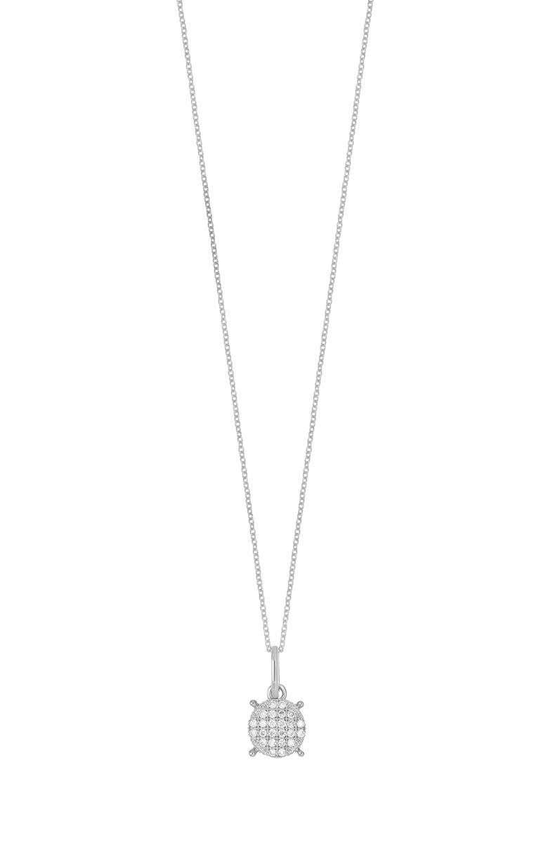 Carrière Jewelry Diamond Disc Pendant Necklace - 0.07ct., Main, color, 14K White Gold