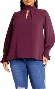 City Chic Iris Keyhole Top