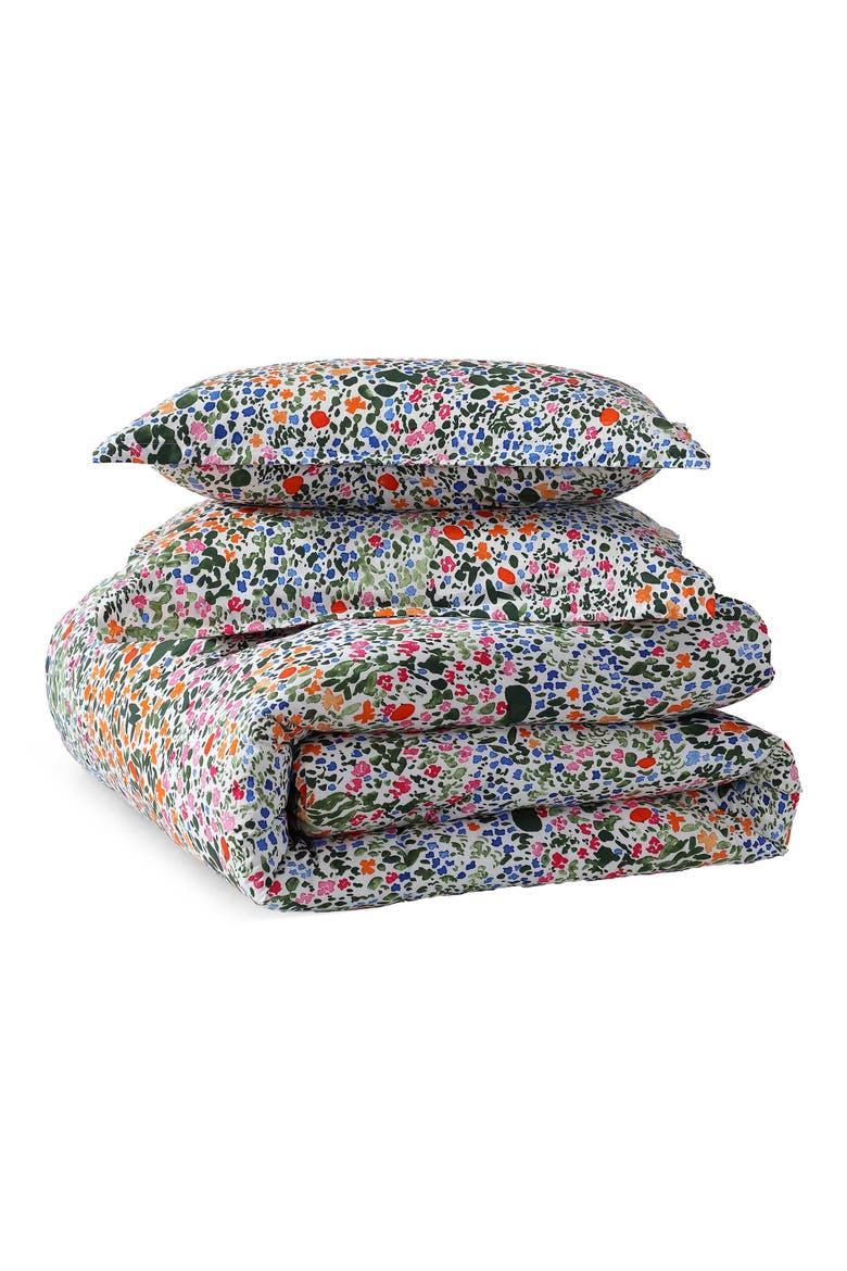 Rantaniitty Cotton Comforter & Shams Set, Main, color, LIGHT / MEDIUM ORANGE