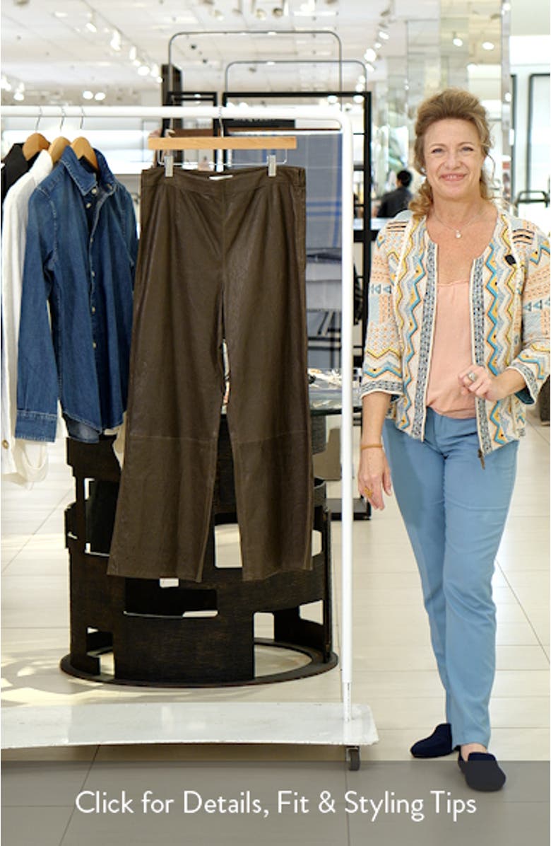 Crop Wide Leg Leather Pants, sales video thumbnail