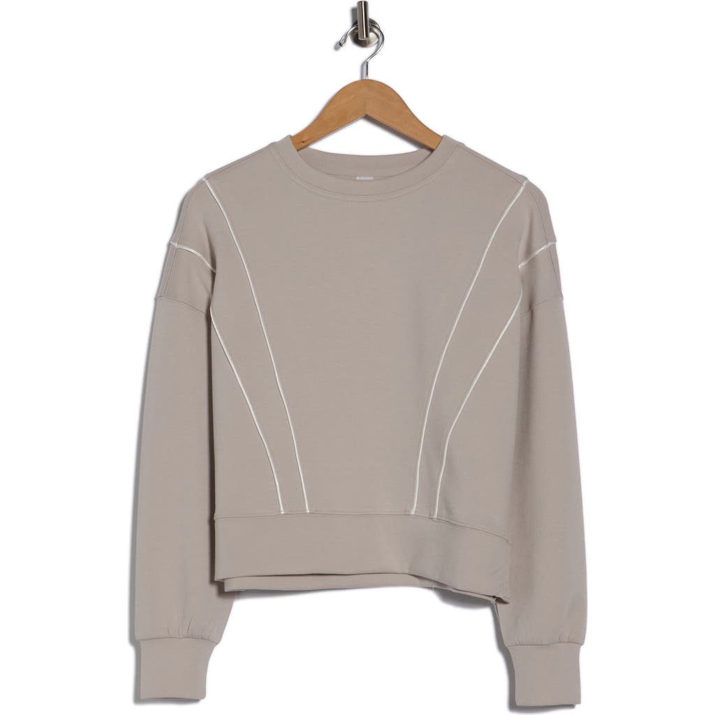Yogalicious High Society Scuba Crop Sweatshirt In Gray