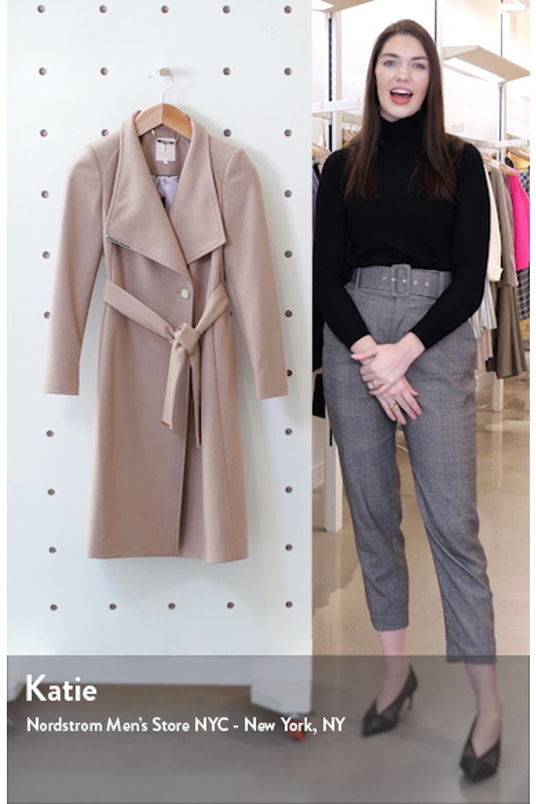 Rose Wool & Cashmere Blend Wrap Coat video