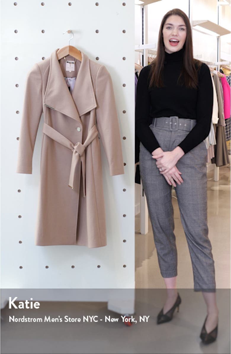 Rose Wool & Cashmere Blend Wrap Coat, sales video thumbnail