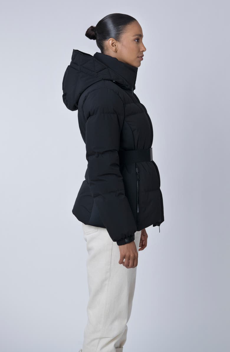 The Recycled Planet Company Belle Belted Water Resistant Down Jacket, Alternate, color, 