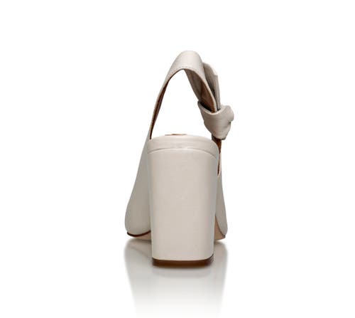 Joan Oloff Shoes Daphne Leather Slingback Pump In White