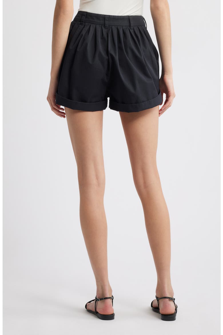 Paige Cotton Shorts, Alternate, color, BLACK