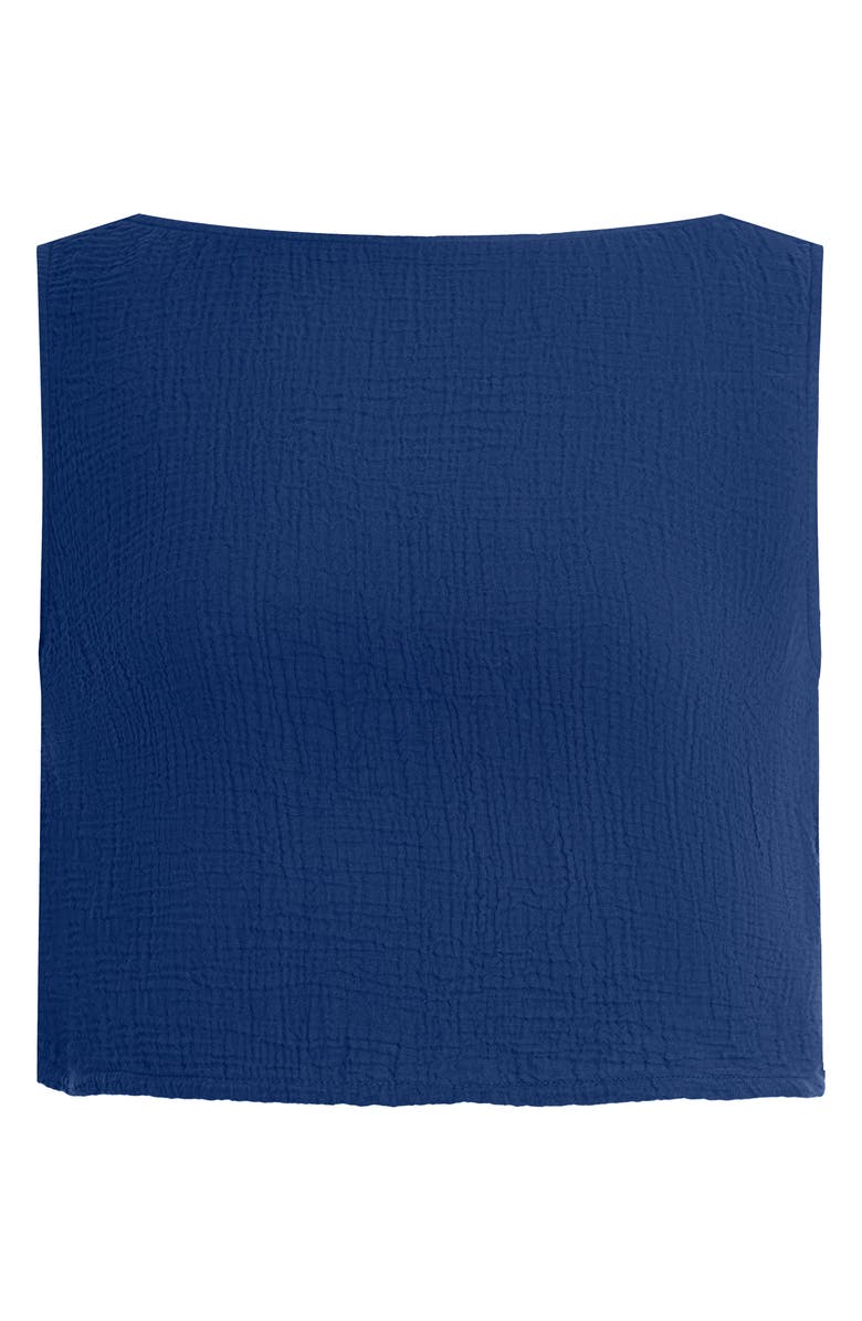 Lauren Ralph Lauren Sleeveless Cotton Top & Wide Leg Pants Cover-Up Set, Alternate, color, Blue Saturn