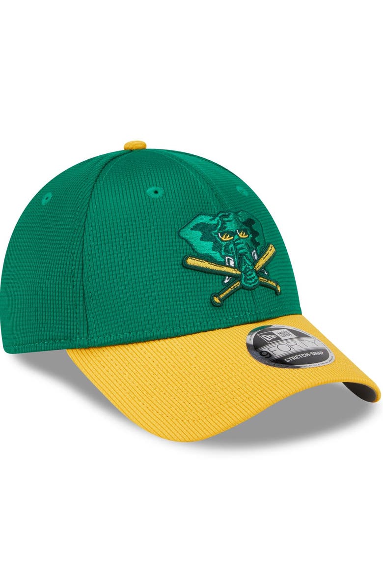 New Era Men's New Era  Kelly Green Oakland Athletics 2024 Batting Practice 9FORTY Adjustable Hat, Alternate, color, 