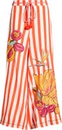 FARM Rio Mixed Print Linen Blend Cover-Up Drawstring Pants