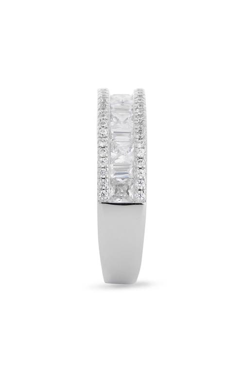 Nordstrom Rack Cubic Zirconia Pavé Channel Set Border Ring In Gold