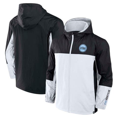 Men's Fanatics Black Utah Hockey Club Crash the Net Full-Zip Hoodie Jacket