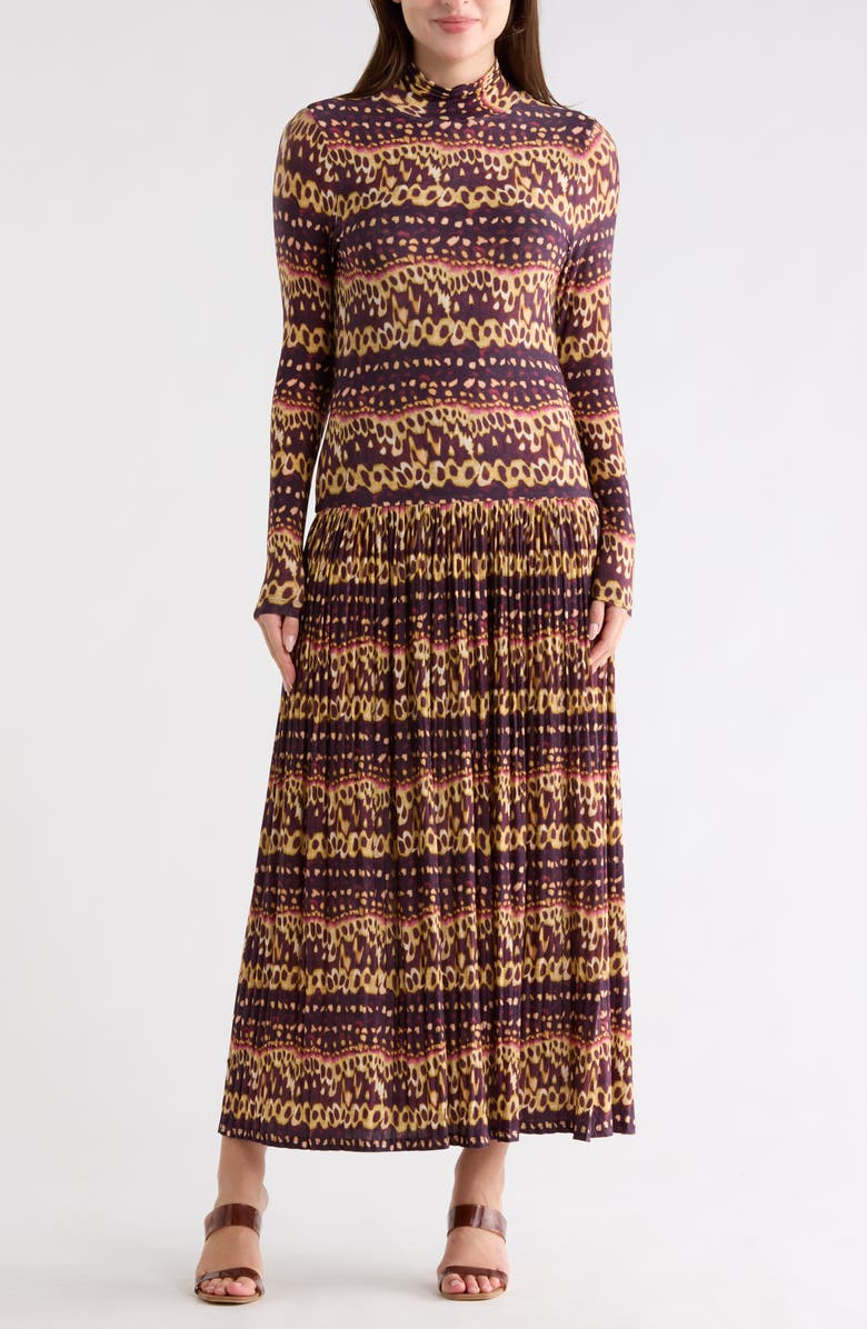 Ulla Johnson Amaya Floral Long Sleeve Dress, Main, color, Monarch