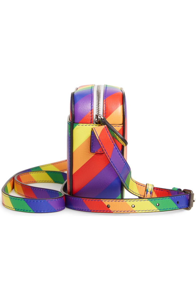Balenciaga LGBTQIA+ Pride Rainbow Leather Crossbody Camera Case, Alternate, color,