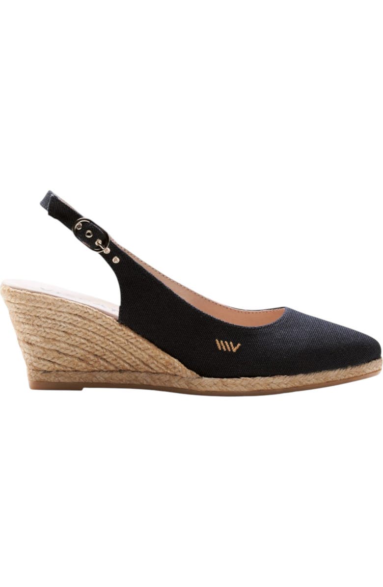 VISCATA Palomera Canvas Espadrille Wedges, Main, color, Medium Black
