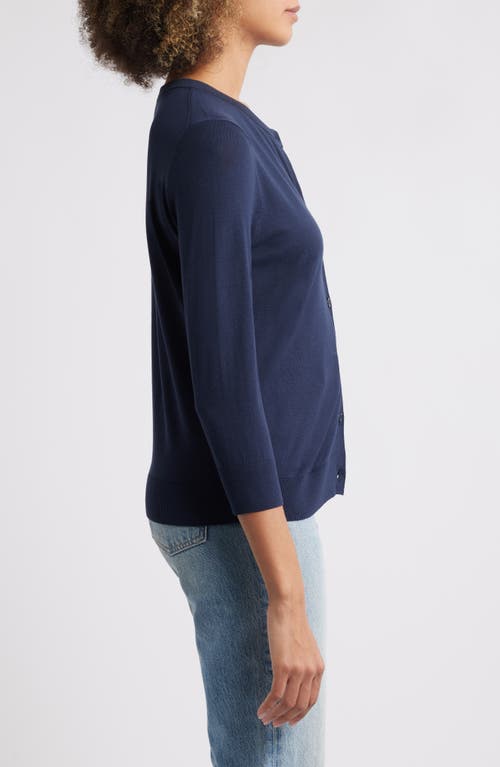 Shop Caslonr Caslon(r) Crewneck Cardigan In Navy Blazer