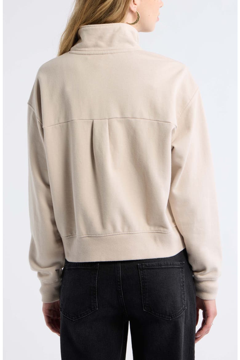 Funnel Neck Henley Sweatshirt, Alternate, color, GREY CHATEAU