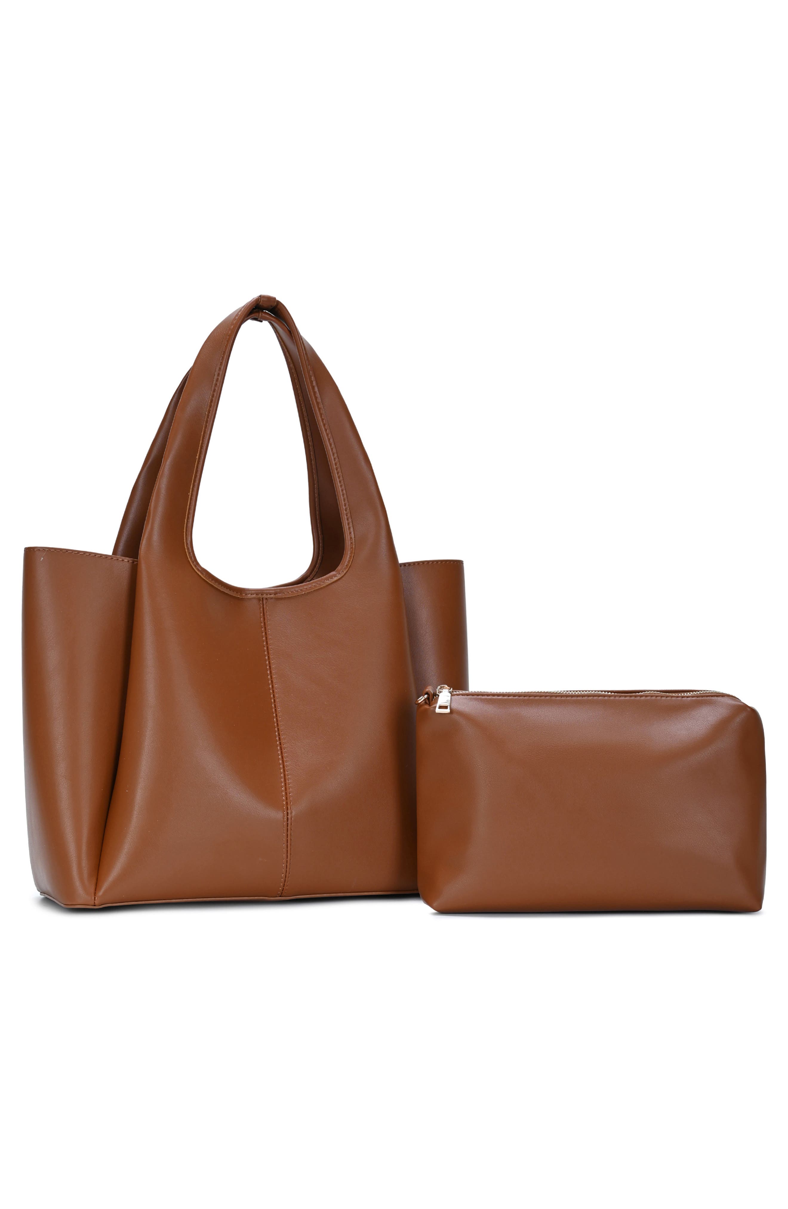 Faux Leather Tote, Alternate, color, TAN