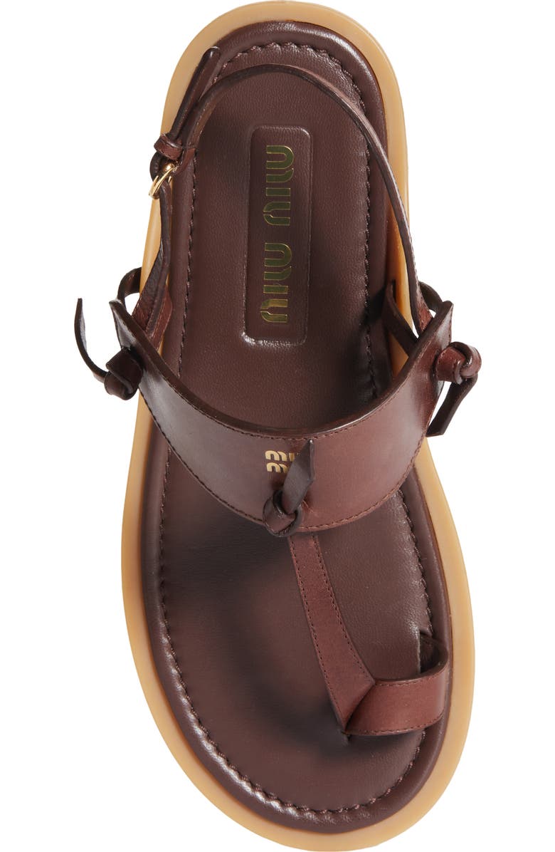 Miu Miu Slingback Sandal, Alternate, color, Brown