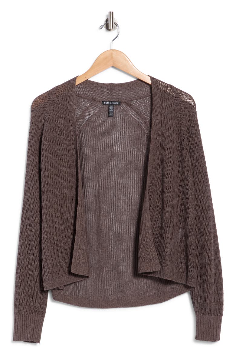 Organic Cotton & Silk Rib Cardigan, Main, color, RYE