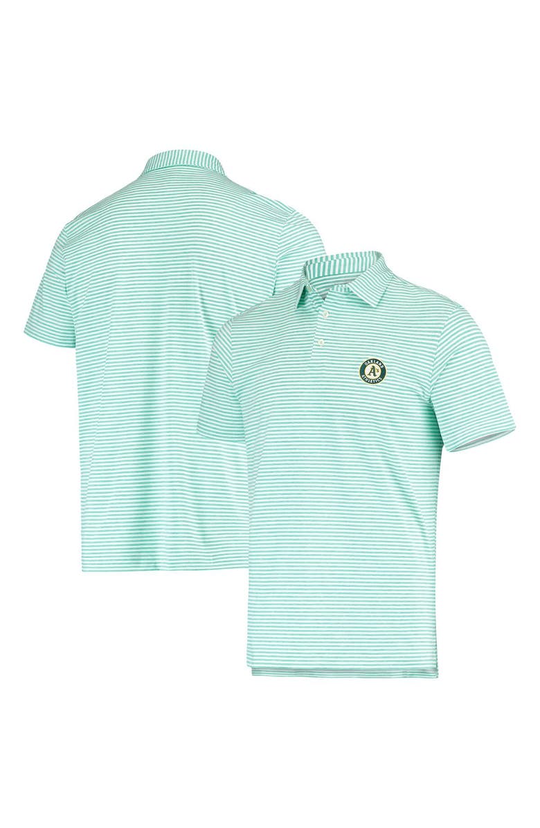 vineyard vines Men's Vineyard Vines Green Oakland Athletics Heathered Winstead Sankaty Polo, Main, color, Green